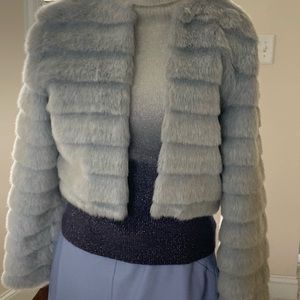 Jacket with mohair sweater by Bebe